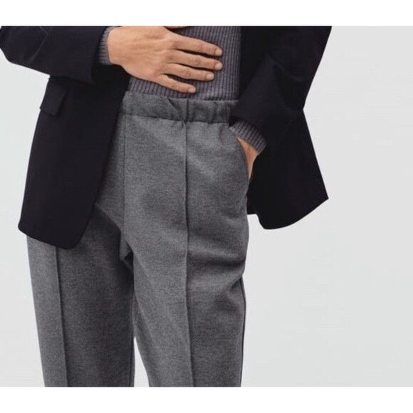 EVERLANE Size XS The Dream Pant Dark Gray Women's Elastic Waist Drawstring - Picture 2 of 9